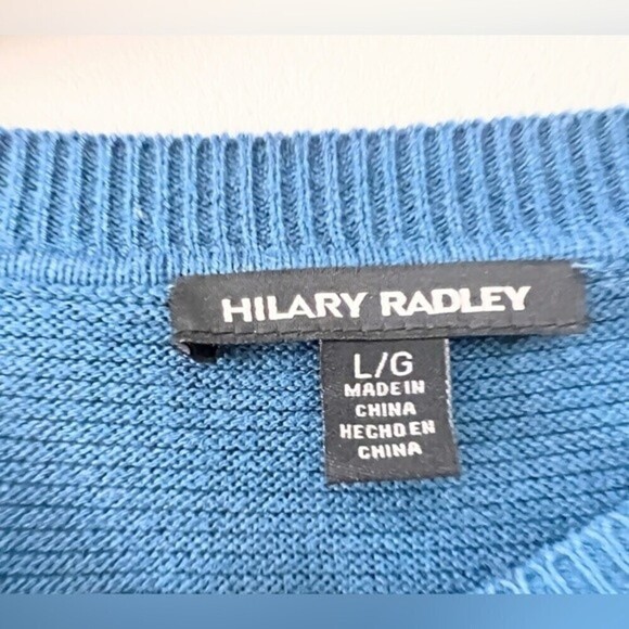 Women's HILARY RADLEY Sweater Pullovers Blue Viscose L. - Picture 3 of 7